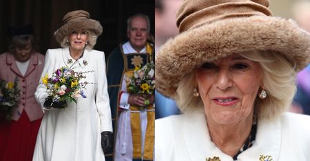 Królowa Camilla zadaje szyku w bieli, zastępując chorego króla Karola  (ZDJĘCIA)