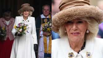 Królowa Camilla zadaje szyku w bieli, zastępując chorego króla Karola  (ZDJĘCIA)