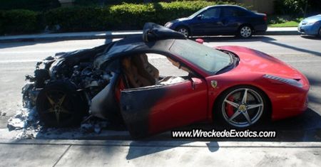 Ferrari 458 Italia płonie także w Ameryce!