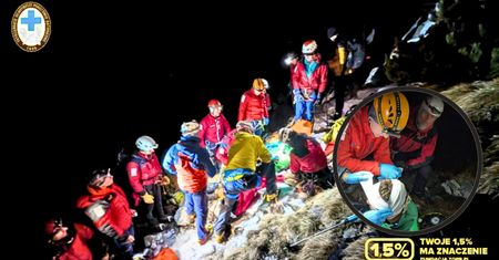 Dramatyczna akcja TOPR na Małym Giewoncie. Turysta spadł ponad 100 metrów