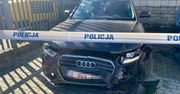 Sceny jak z filmu akcji. Audi staranowało radiowóz