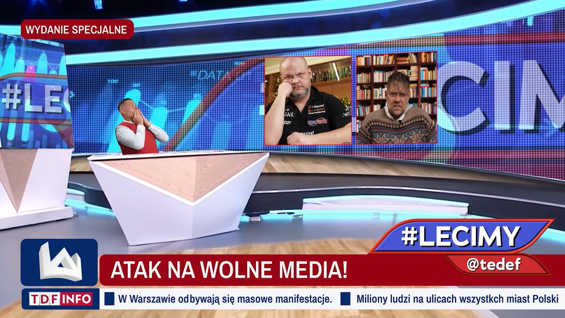 Parodia Michała Rachonia w wykonaniu Tedego