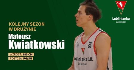 Mateusz Kwiatkowski zostaje w Lubliniance KUL. Nowe wyzywania w sezonie 2024/2025