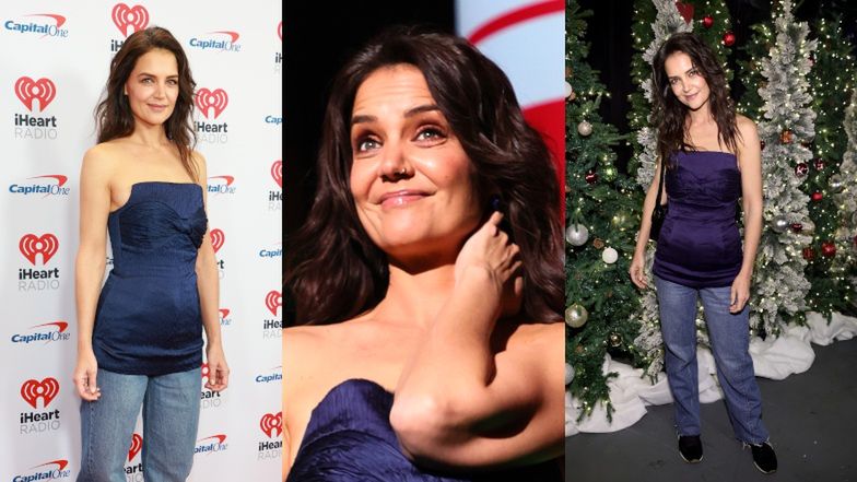 Katie Holmes przywraca modę na sukienki ze spodniami