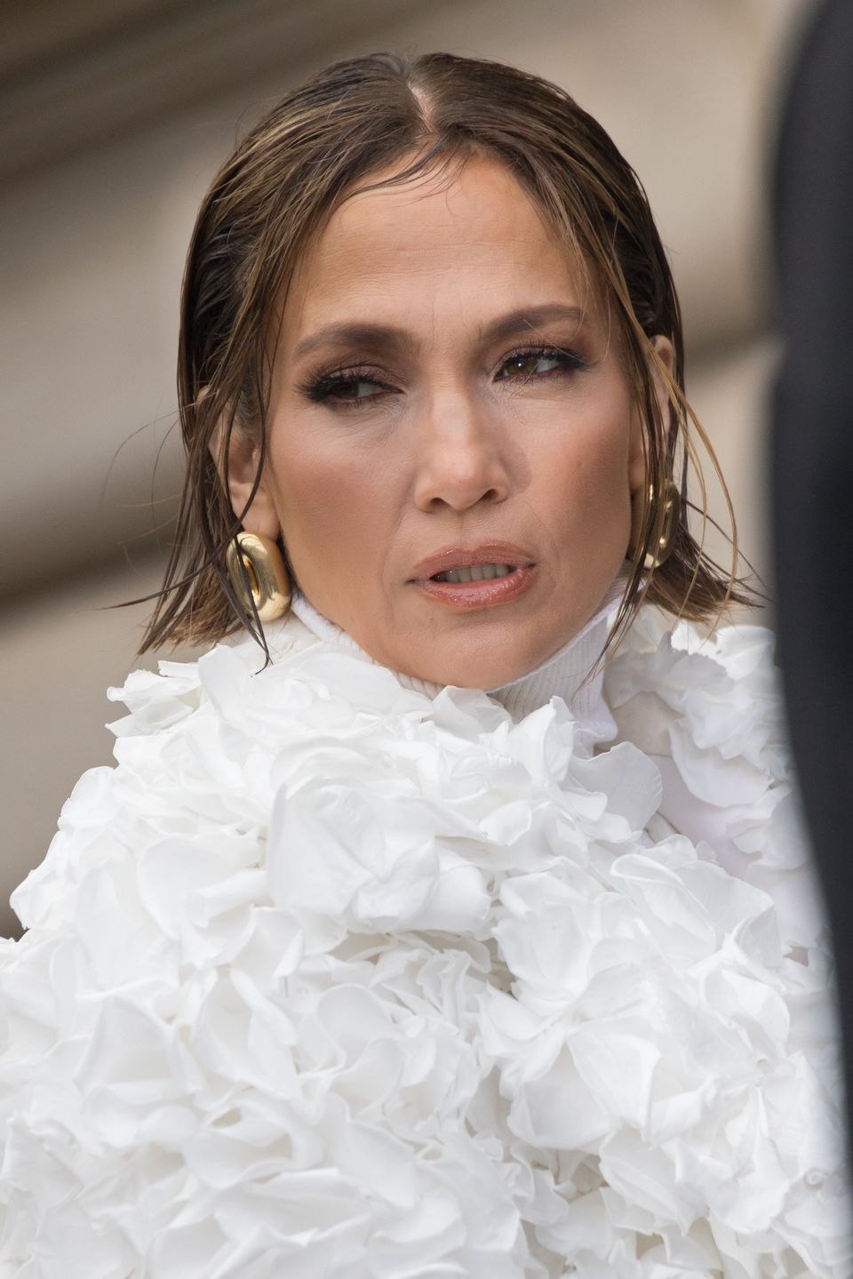 Jennifer Lopez na Fashion Weeku w Paryżu