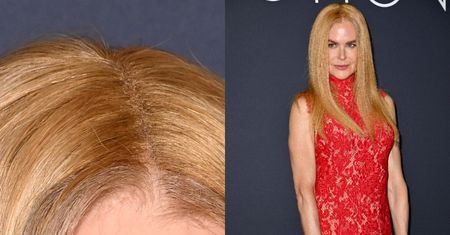Nicole Kidman w czerwonych koronkach pozuje na festiwalu w Cannes. Wzrok przyciągała jej... PERUKA