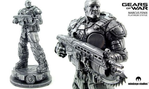 Metalowe posągi z Gears of War 2