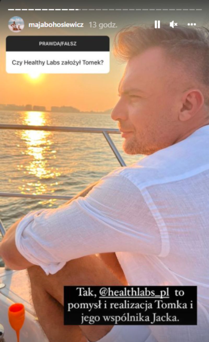 Odpowiedź Mai Bohosiewicz na pytanie fana na Instagramie 