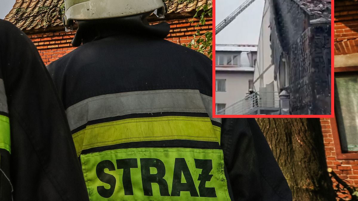 Pożar hotelu w Pokrzywnej. Strażacy ewakuowali 94 osoby.