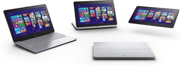 Sony Vaio Flip PC laptop konwertowalny widok