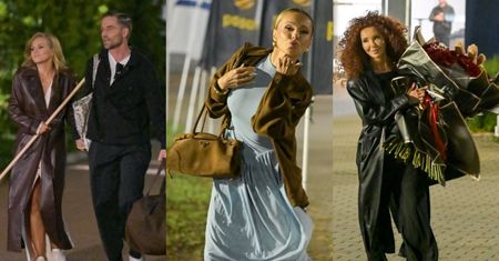 Celebryci opuszczają studio "TzG": Kaczorowska i Rogacewicz za rączkę, Doda posyłająca całusy paparazzi, Minge z gigantycznym bukietem...