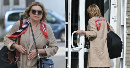 Posępna Małgorzata Ostrowska-Królikowska maszeruje na trening przed finałem "Tańca z Gwiazdami" (ZDJĘCIA)