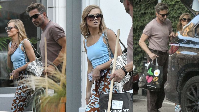 Agnieszka Kaczorowska i Marcin Rogacewicz w drodze na trening