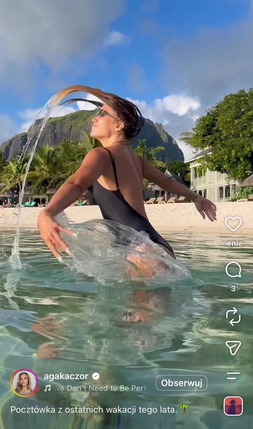 Agnieszka Kaczorowska dokumentuje wakacje na Mauritiusie