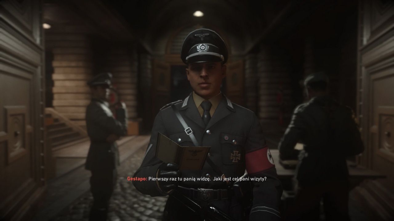 Call of Duty: WWII - przepytywanie przez esesmana