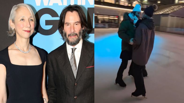 Keanu Reeves dokazuje z ukochaną na lodowisku