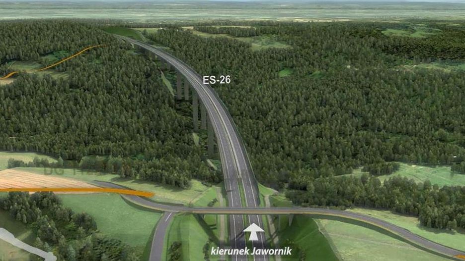 Wizualizacja estakady ES-26, najwyższego tego typu obiektu w naszym kraju