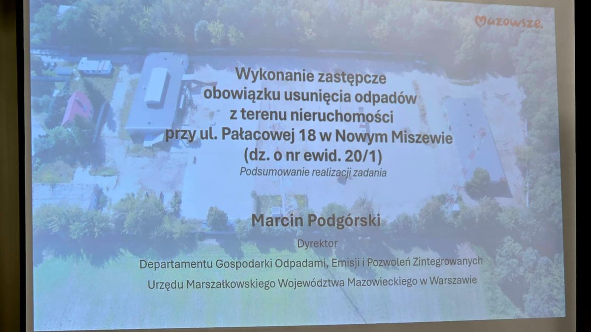 Usunięcie nielegalnych odpadów w Nowym Miszewie 