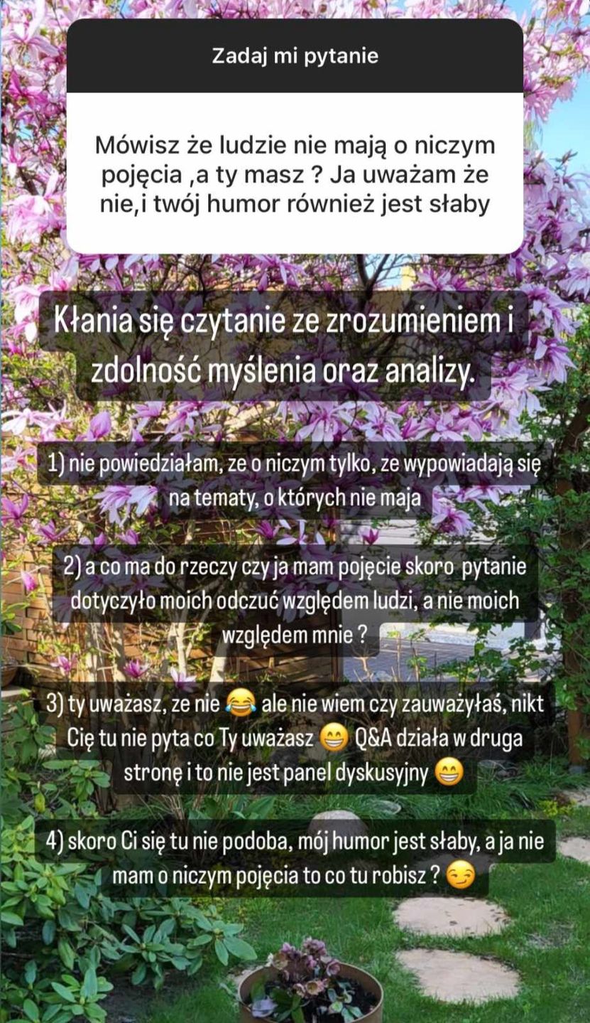 Blanka Lipińska odpowiada fanom