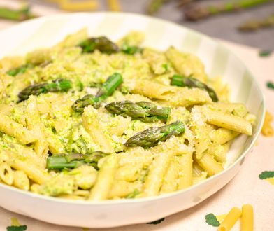 Penne ze szparagami w kremowym sosie - obiad w 20 minut!