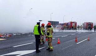 Śląskie. Samochody płonęły na autostradzie A4 w Gliwicach. Zablokowany ruch w kierunku Wrocławia