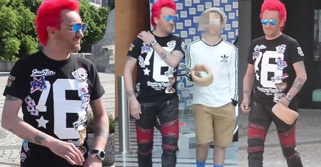 Michał Wiśniewski ignoruje paparazzi pod TVP (WIDEO)