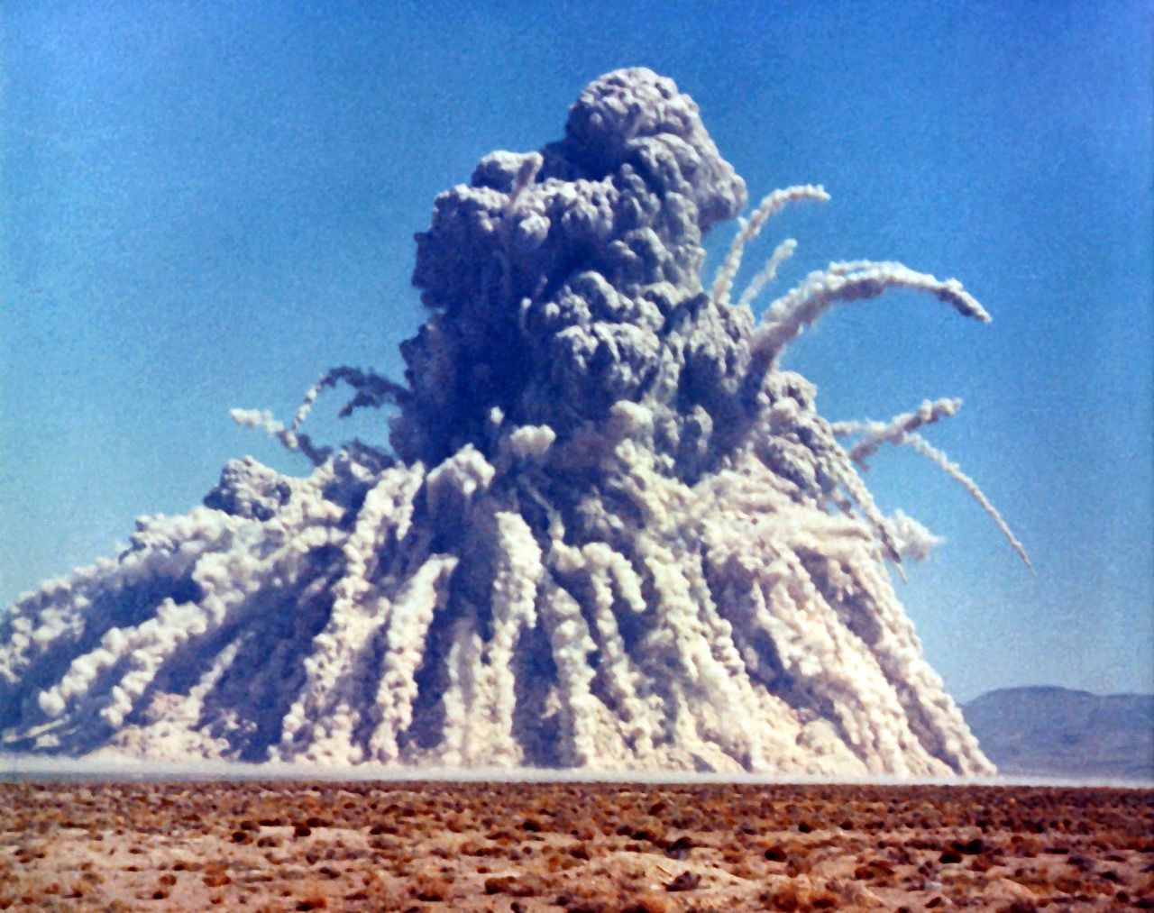 One of the test explosions conducted as part of Operation Plowshare