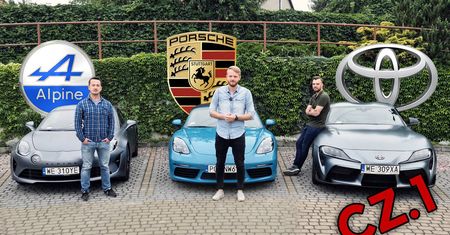 Porsche 718 Boxster, Alpine A110S, Toyota Supra - pojedynek trzech podejść (cz. 1.)