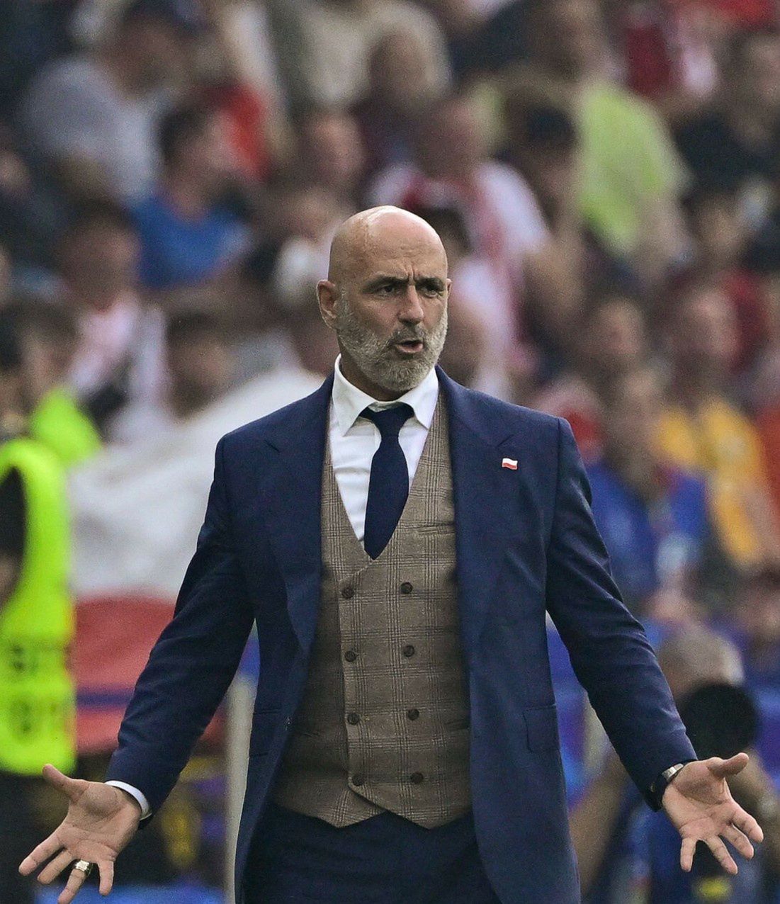 Michał Probierz na meczu Polska-Austria