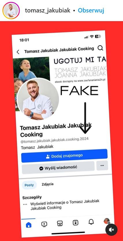 Tomasz Jakubiak na Instagramie