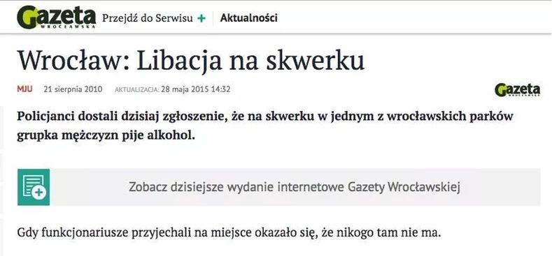 Artykuł z "Gazety Wrocławskiej"