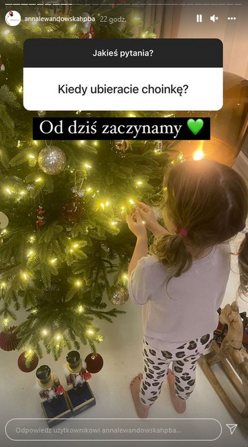 Anna Lewandowska ubrała choinkę ponad miesiąc przed świętami