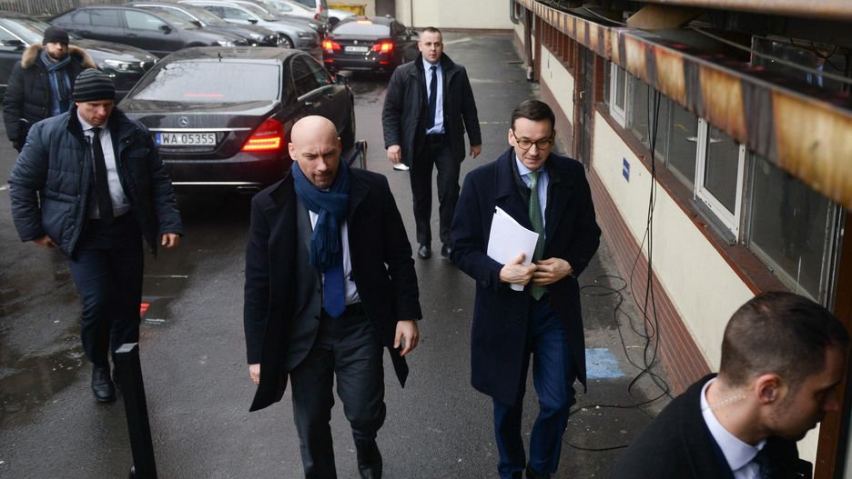 Spór o wybory 2020. Mateusz Morawiecki na Nowogrodzkiej (zdjęcie ilustracyjne)