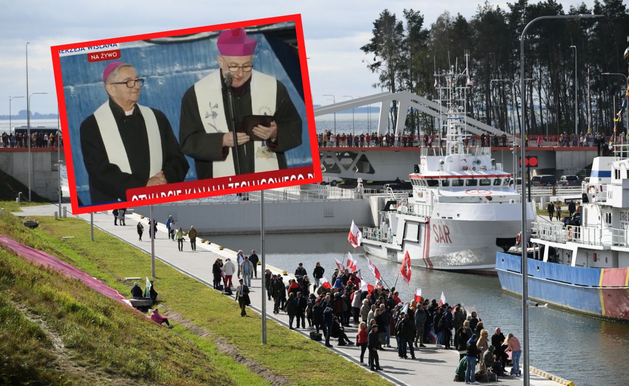 Abp Leszek Sławoj Głódź na otwarciu przekopu