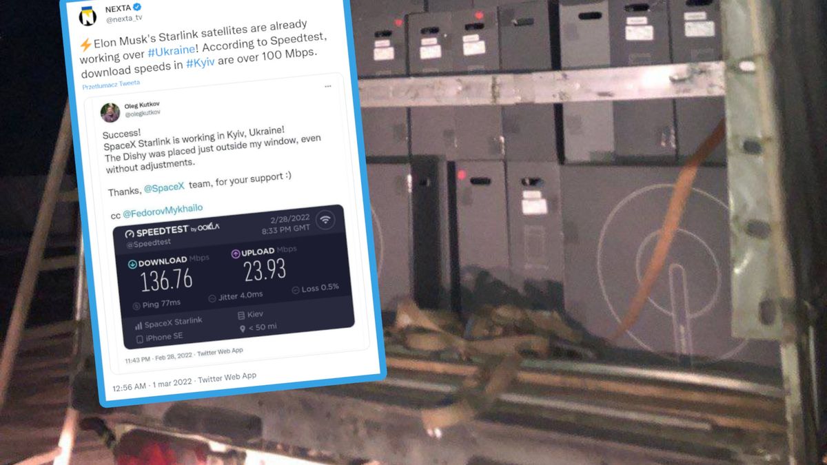 Starlink działa już na Ukrainie