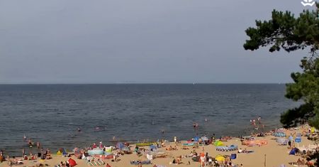 Stegna, godzina 15. Dokładnie widać, co się działo na plaży