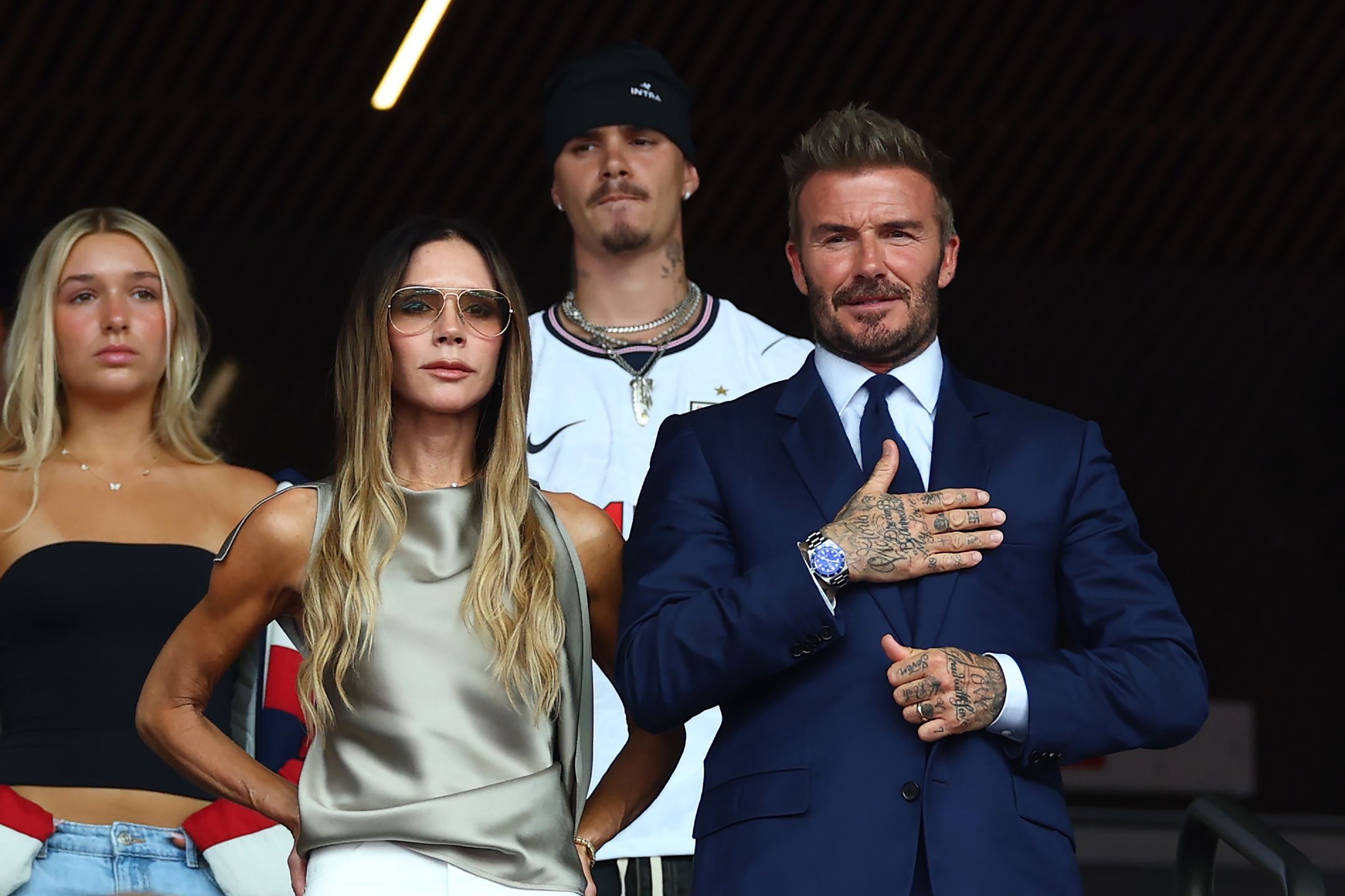 David Beckham z Victorią i dziećmi