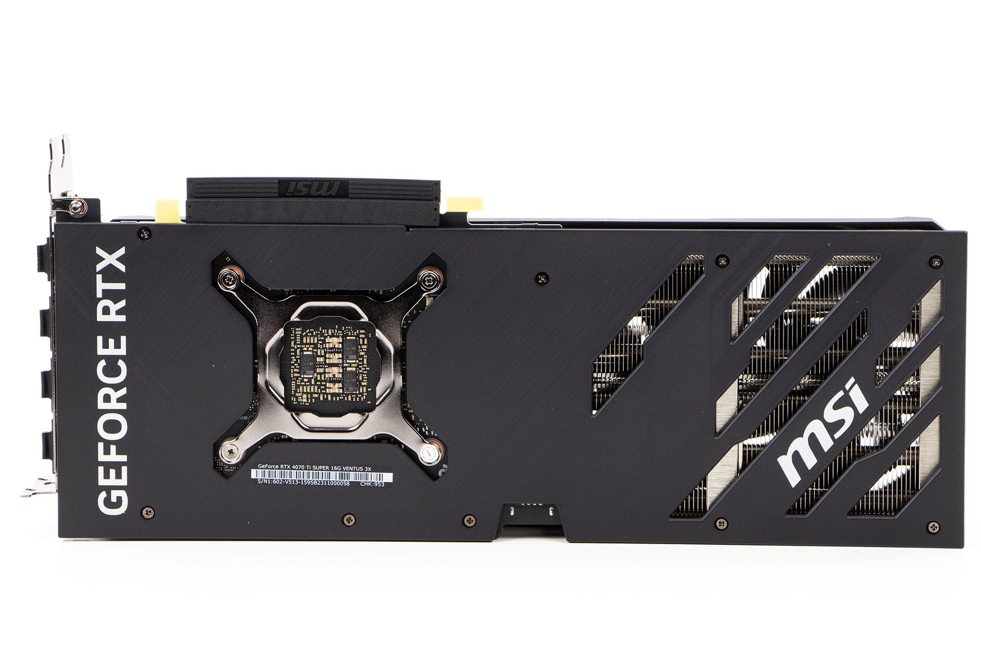 MSI GeForce RTX 4070 Ti Super Ventus 3X - backplate