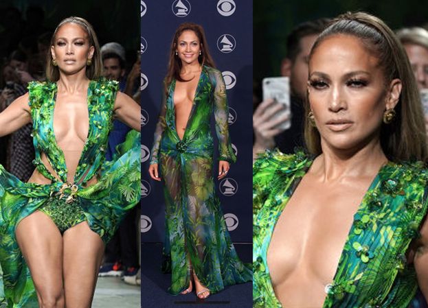 Jennifer Lopez paraduje na pokazie Versace w replice sukni sprzed niemal 20 lat! (WIDEO)