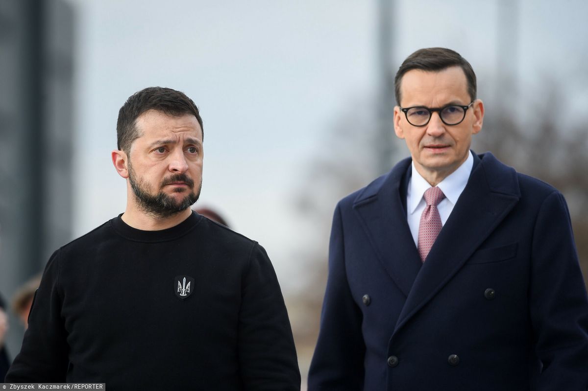 Prezydent Ukrainy Wołodymyr Zełenski i premier Mateusz Morawiecki