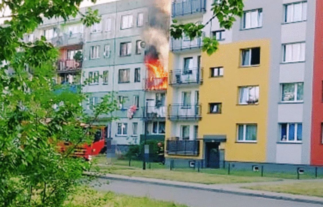 Mysłowice. 11 zastępów straży pożarnej gasiło pożar w bloku