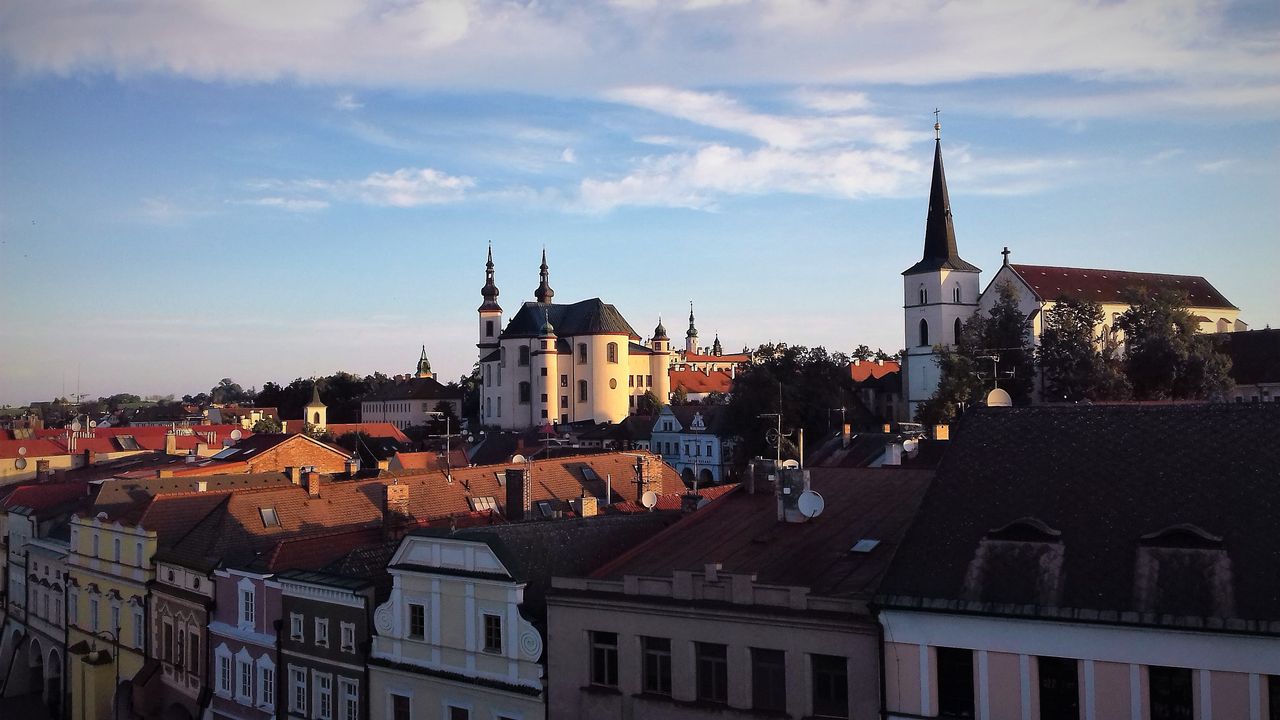 Kościelna panorama z tarasu w hotelu Złota Gwiazda