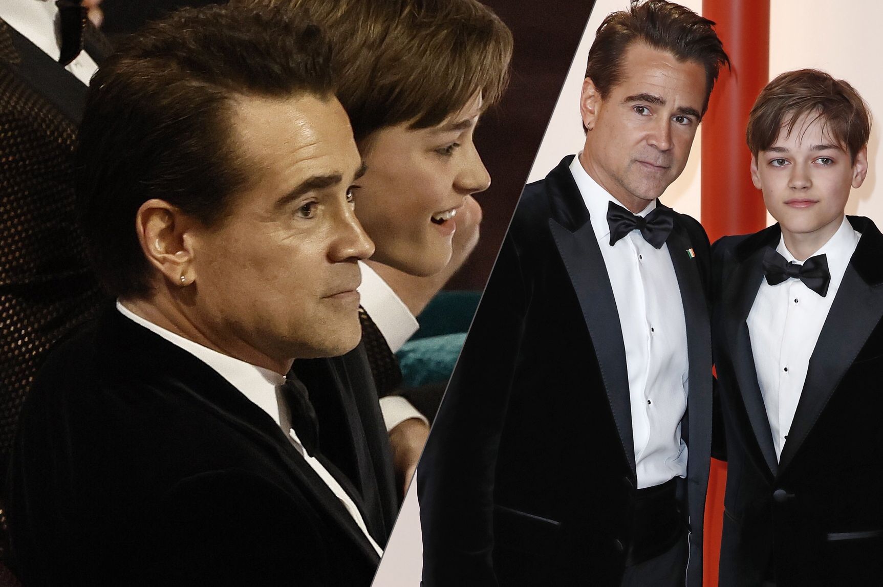 Colin Farrell z synem na Oscarach