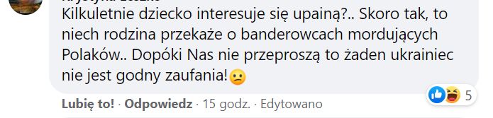 Dorosłe dziady hejtują dziecko