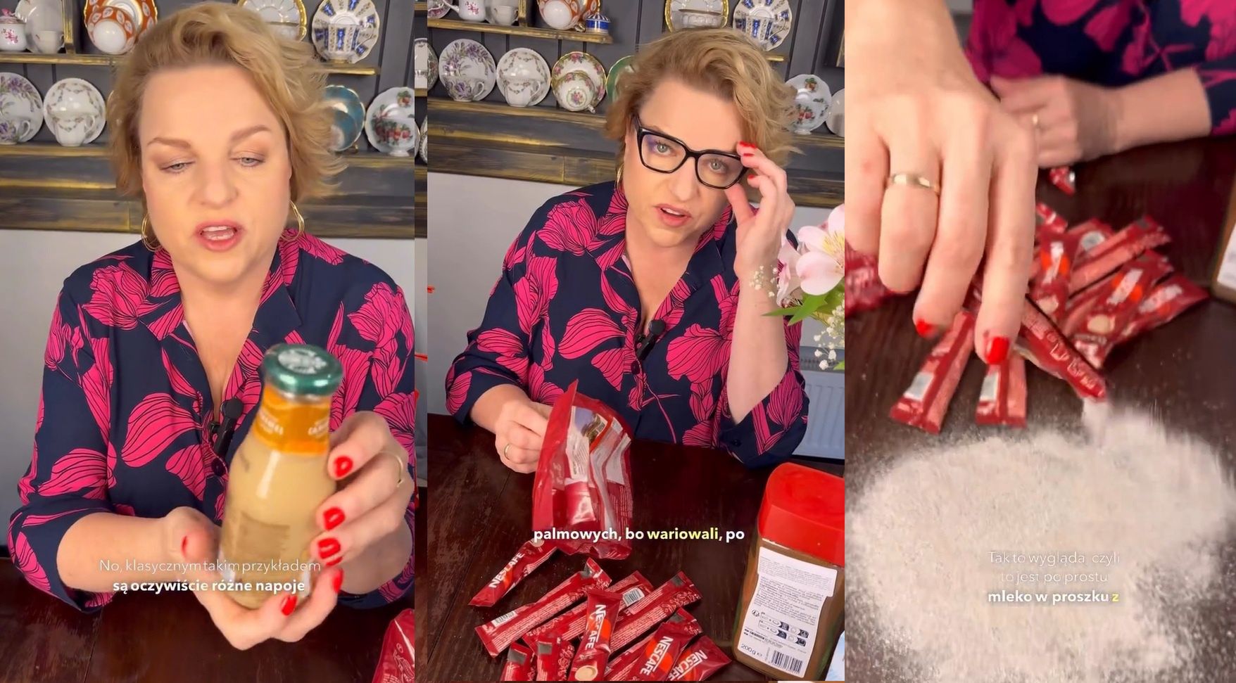 Katarzyna Bosacka o składzie produktów z kawą