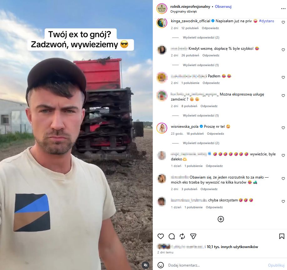 Pola Wiśniewska wbija szpilę Michałowi pod nagraniem rolnika