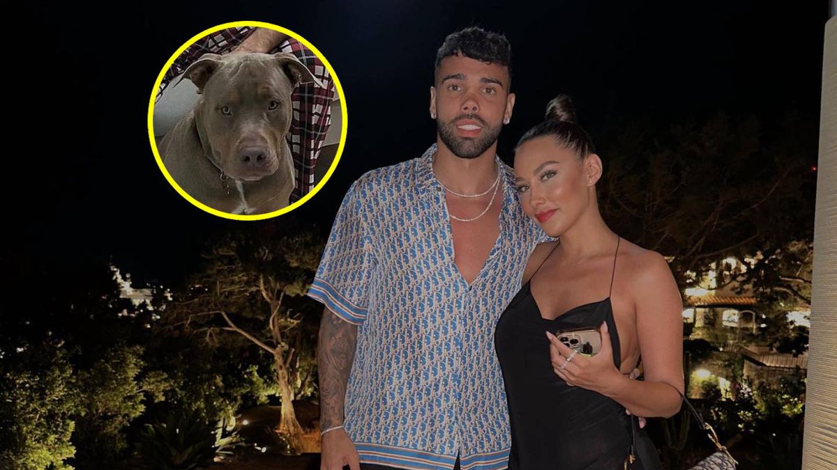 David Raya z partnerką / pies Davida Raya