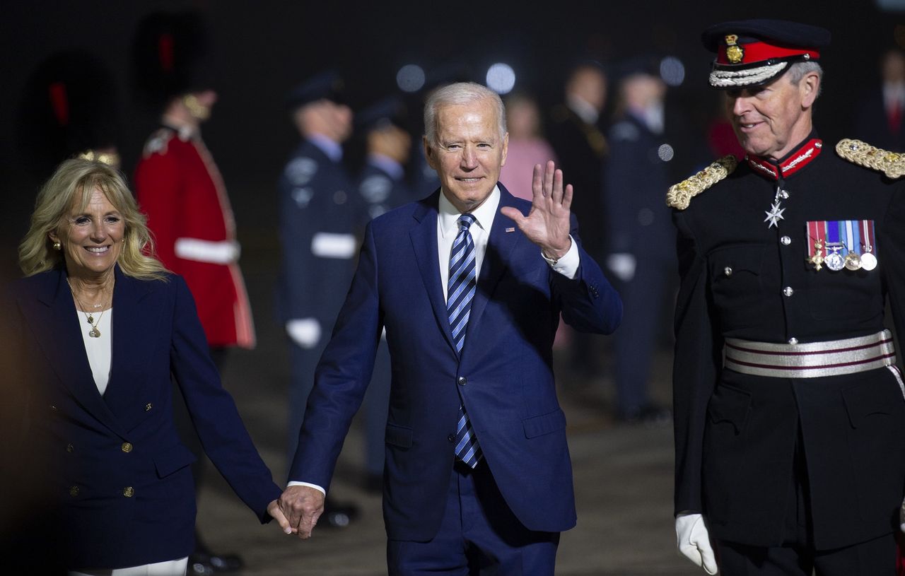 Szczyt G7. Prezydent USA Joe Biden z małżonką