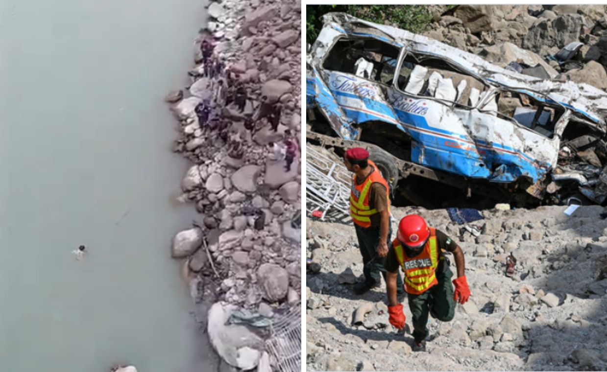 Bride survives tragic bus crash in northern Pakistan