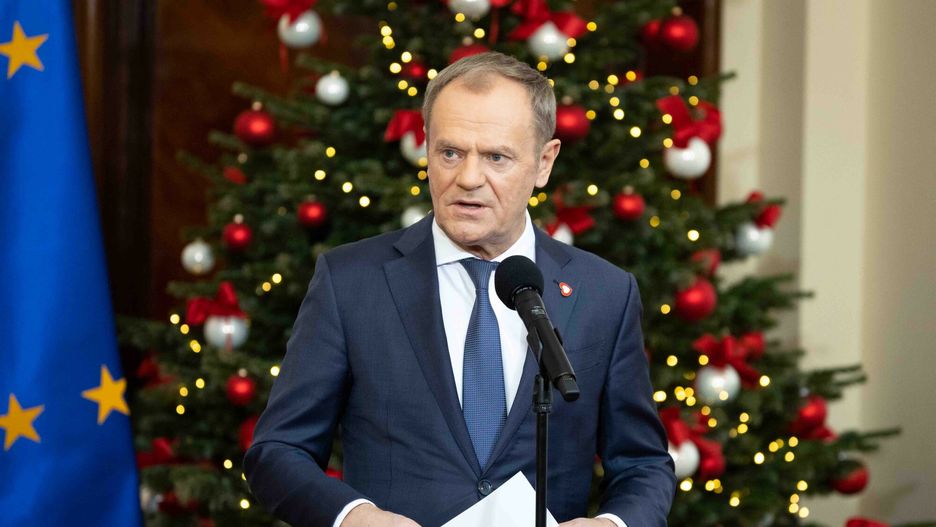 Konferencja premiera i ministra finans�w19.12.2023 Warszawa Konferencja premiera Donalda Tuska oraz ministra finansow Andrzeja Domanskiego fot Jacek Dominski/REPORTER
n/z: Donald TuskJacek Dominski/REPORTER